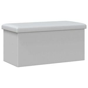 vidaXL Sitzbank mit Stauraum Faltbar Wei&szlig; PVC
