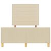 vidaXL Bettgestell mit Kopfteil Creme 120 x 190 cm Stoff