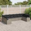 vidaXL Gartensofa-set mit Kissen 10 pcs Hellgrau Poly-Rattan