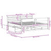 vidaXL Massivholzbett ohne Matratze Wachsbraun 180x200 Kiefernholz