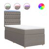vidaXL Boxspringbett mit Matratze Taupe 80x200 cm Stoff
