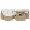 vidaXL Garten-Sofa-Set mit Kissen 7 pcs Beige und Creme