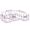 vidaXL Garten-Sofa-Set 12 pcs Anthrazit Stahl