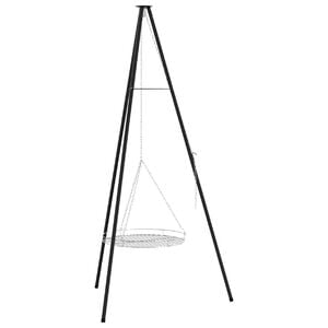 vidaXL Lagerfeuer Stativ 2 stk. Schwarz Stahl
