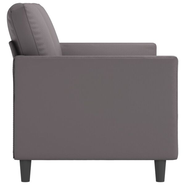 vidaXL 2-Sitzer-Sofa Grau 140 cm Kunstleder