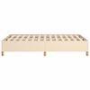 vidaXL Bettgestell ohne Matratze Creme 120x190 cm Stoff