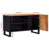 vidaXL TV-Schrank 80x33x46 cm Massivholz Akazie & Holzwerkstoff