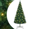 vidaXL Weihnachtsbaum mit dekorativen Lichterketten Gr&uuml;n 400 cm PVC