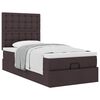 vidaXL Ottoman-Bett mit Matratze Dunkelbraun 100x200 cm Stoff