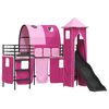 vidaXL Kinderloftbett Schwarz und Pink 74,5 x 190 cm Metall