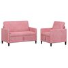 vidaXL Sofa Set mit Stauraum 2 stk. Rosa Polyester