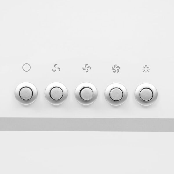 vidaXL Wand-Dunstabzugshaube 90 cm Edelstahl und Hartglas Wei&szlig;