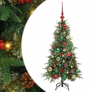 vidaXL K&uuml;nstlicher klappbarer Weihnachtsbaum Gr&uuml;n 120 cm PE und PVC