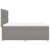 vidaXL Boxspringbett mit Matratze Taupe 140x190 cm Stoff