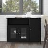 vidaXL Sideboard Schwarz Eichen-Optik 100 x 35 x 75 cm