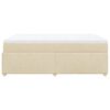 vidaXL Boxspringbett mit Matratze Creme 160x200 cm Stoff