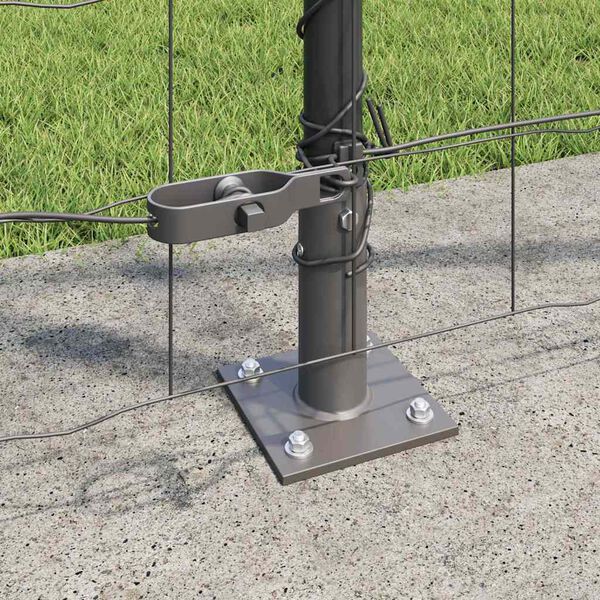 vidaXL Zaun mit Pfosten Grau 1,2 x 25 m Stahl