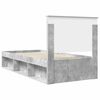 vidaXL Bettrahmen Beton Grau 90 x 190 cm Massives Kiefernholz