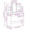 vidaXL Schminktisch mit Regal Schwarz Eichen-Optik 96 x 39 x 142 cm