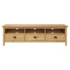 vidaXL TV-Schrank Hill Honigbraun 158x40x47 cm Massivholz Kiefer