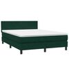 vidaXL Boxspringbett mit Matratze Dunkelgr&uuml;n 160x220 cm Samt