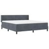 vidaXL Boxspringbett mit Matratze Dunkelgrau 200 x 180 cm Samt