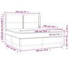 vidaXL Boxspringbett mit Matratze Creme 180x200 cm Stoff