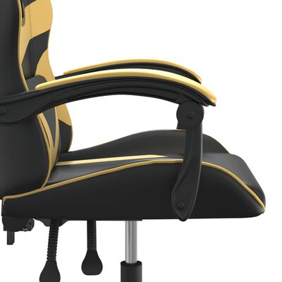 vidaXL Gaming-Stuhl Schwarz und Golden Kunstleder