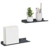 vidaXL Schwebendes Regal 2 pcs Anthrazit 30 x 9 x 2,5 cm Stahl