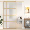 vidaXL Schiebet&uuml;r Golden 102,5x205 cm Matt ESG-Glas und Aluminium