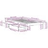 vidaXL Massivholzbett ohne Matratze Wei&szlig; 75x190 cm Kiefernholz