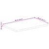 vidaXL Tischplatte 60x40x3,8 cm Rechteckig Raues Massivholz Mango