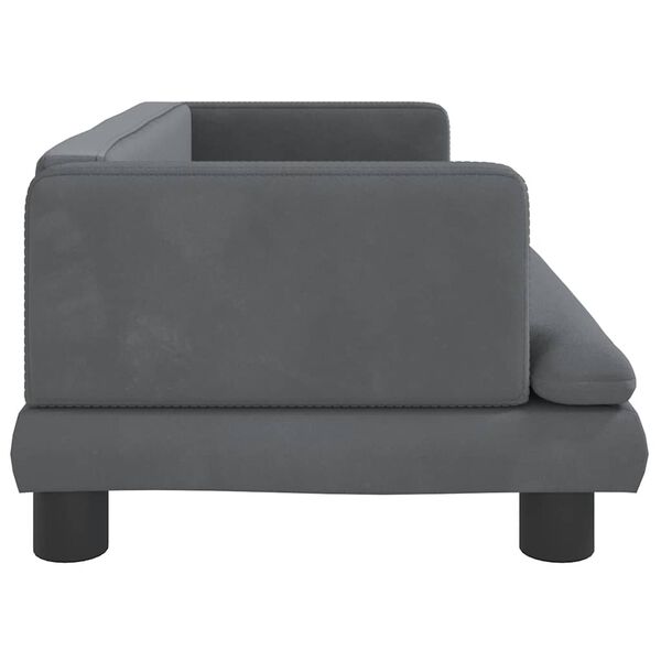 vidaXL Kindersofa Dunkelgrau 80x45x30 cm Samt