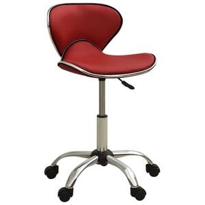 vidaXL B&uuml;rostuhl Weinrot Kunstleder