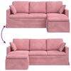 vidaXL Sofa Rosa Gesamtabmessungen: 198 x 134 x 80 cm (B x T x H) Samt