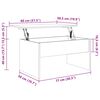 vidaXL Couchtisch Betongrau 80x50,5x41,5 cm Holzwerkstoff