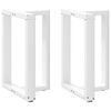 vidaXL Esstischbeine T-Form 2 Stk. Weiß 50x35x(72-73) cm Stahl