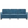 vidaXL 3-Sitzer-Sofa Blau 180 cm Samt