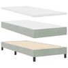 vidaXL Boxspringbett mit Matratze Hellgrau 100 x 200 cm Samt
