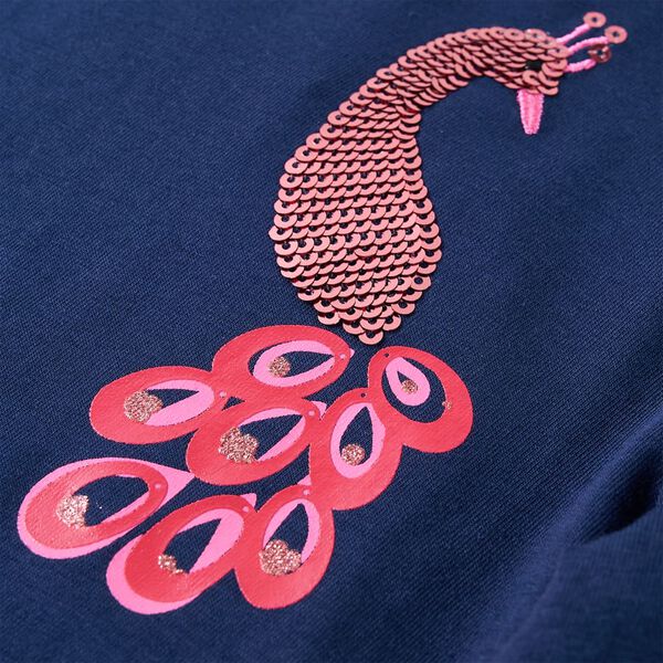 Kinder-Langarmshirt Marineblau 128