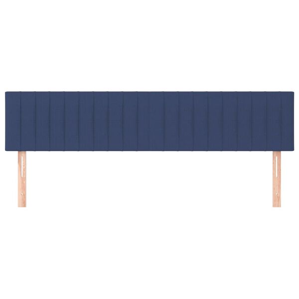 vidaXL Kopfteile 2 Stk. Blau 100x5x78/88 cm Stoff