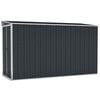 vidaXL Anbauschuppen Anthrazit 118x288x178 cm Verzinkter Stahl