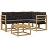 vidaXL Outdoor-Sofagarnitur 5 stk. Wei&szlig; und Schwarz