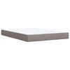 vidaXL Boxspringbett mit Matratze Taupe 140x190 cm Stoff