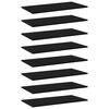 vidaXL B&uuml;cherregal-Bretter 8 Stk. Schwarz 80x40x1,5 cm Holzwerkstoff
