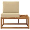 vidaXL Outdoor End Sofa Natur 91 x 63 x 73 cm Massivholz Akazie