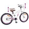 vidaXL Kinderfahrrad 22 Zoll f&uuml;r 7-12 Jahre alt Wei&szlig;