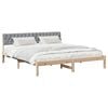 vidaXL Bettgestell Braun und hellgrau 180 x 200 cm Massivholz Kiefer