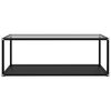 vidaXL Couchtisch Transparent und Schwarz 100x50x35 cm Hartglas