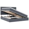 vidaXL LED-Speicherbett mit Matratze Dunkelgrau 160 x 200 cm Samt